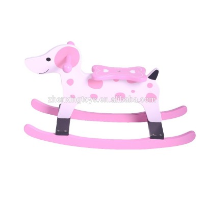 Children Cartoon Cow wooden rocking horse