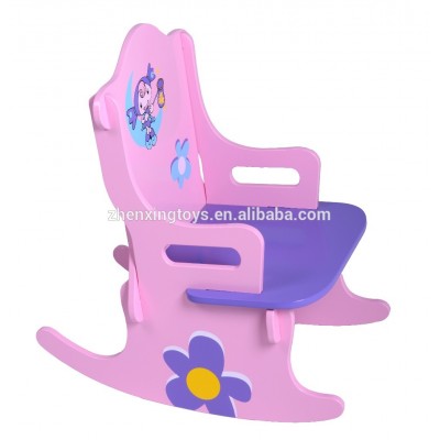 Attractive Design Cartoon Fairy Girl Wooden Rocking Chair for Children