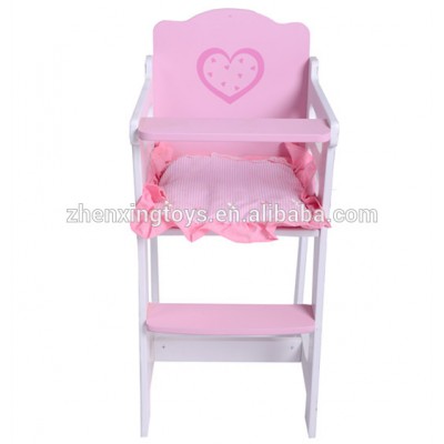 Safe Pinky Wooden Baby doll High Chair